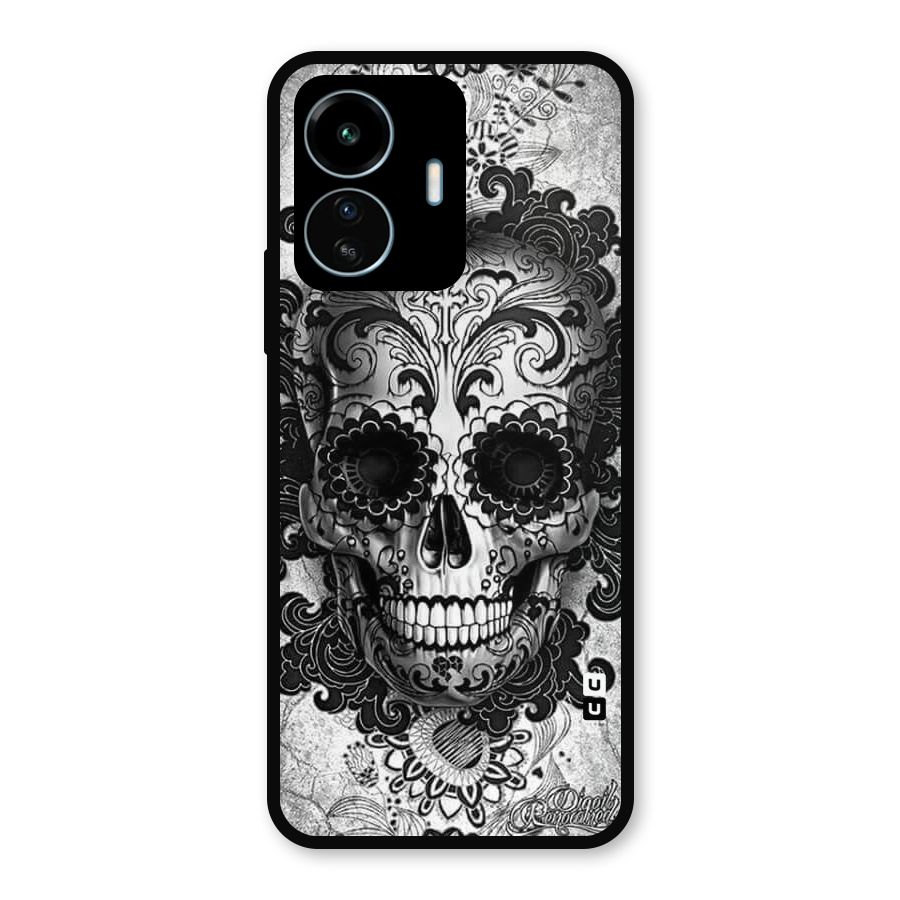 Floral Ghost Metal Back Case for vivo iQOO Z6 Lite 5G