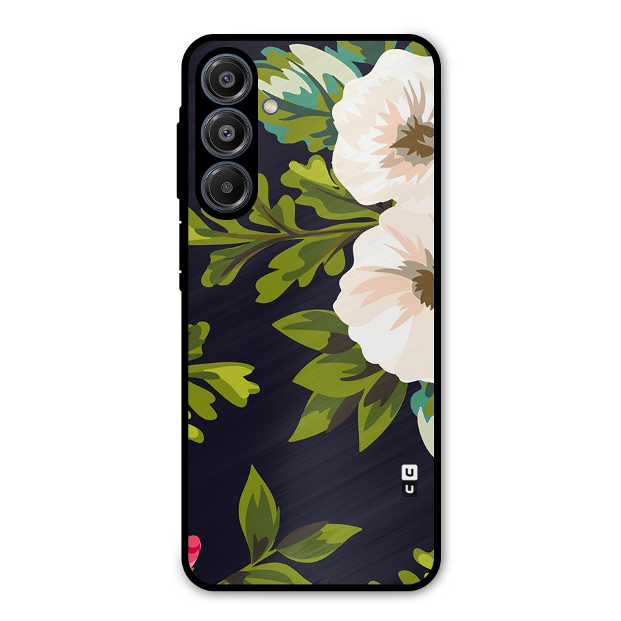 Floral Leaves Metal Back Case for Galaxy A16 5G