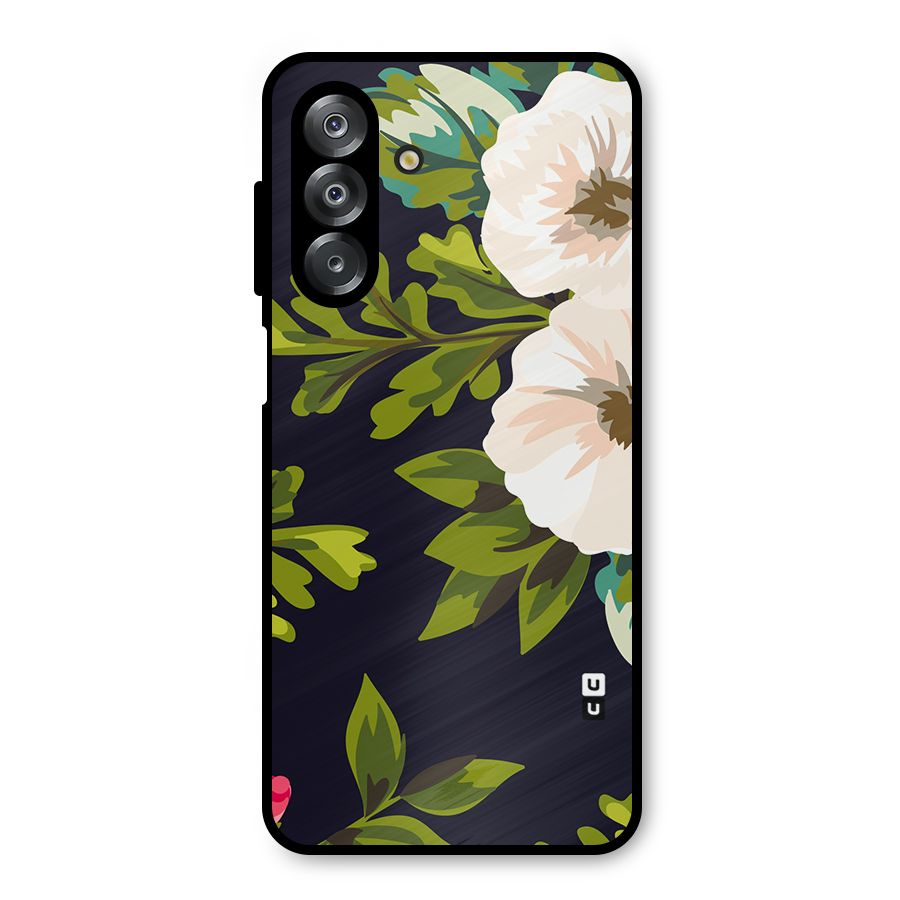 Floral Leaves Metal Back Case for Galaxy A26