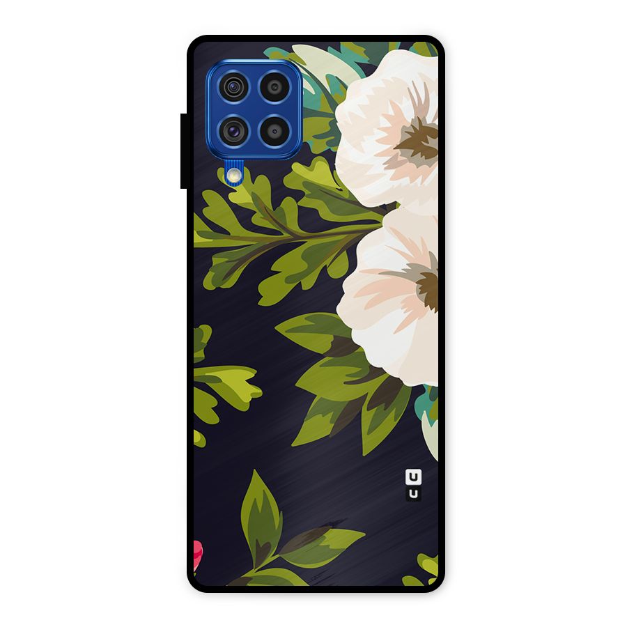 Floral Leaves Metal Back Case for Galaxy F62