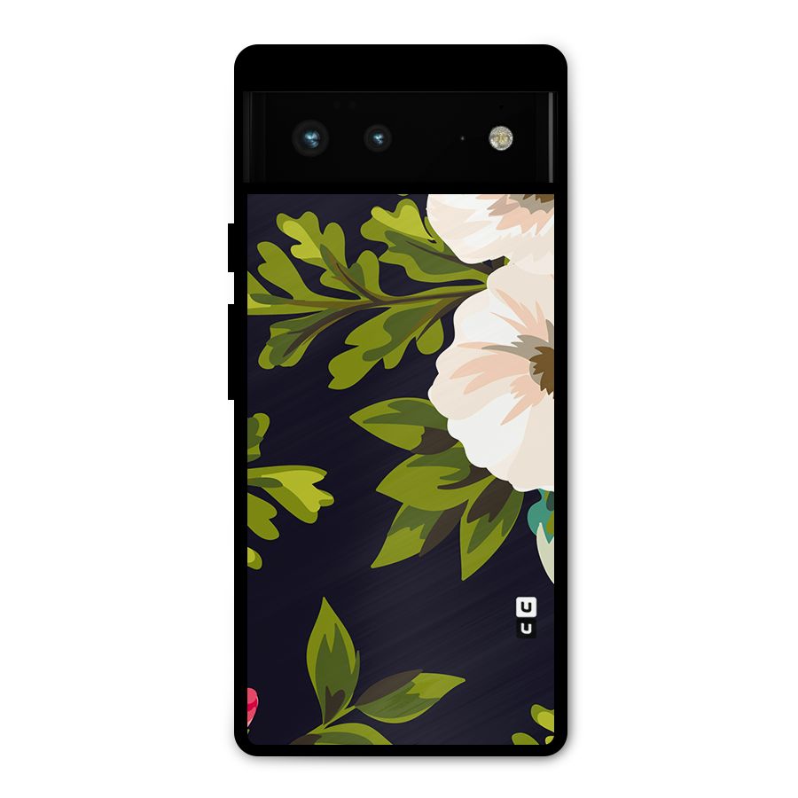 Floral Leaves Metal Back Case for Google Pixel 6