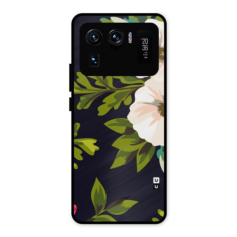 Floral Leaves Metal Back Case for Mi 11 Ultra