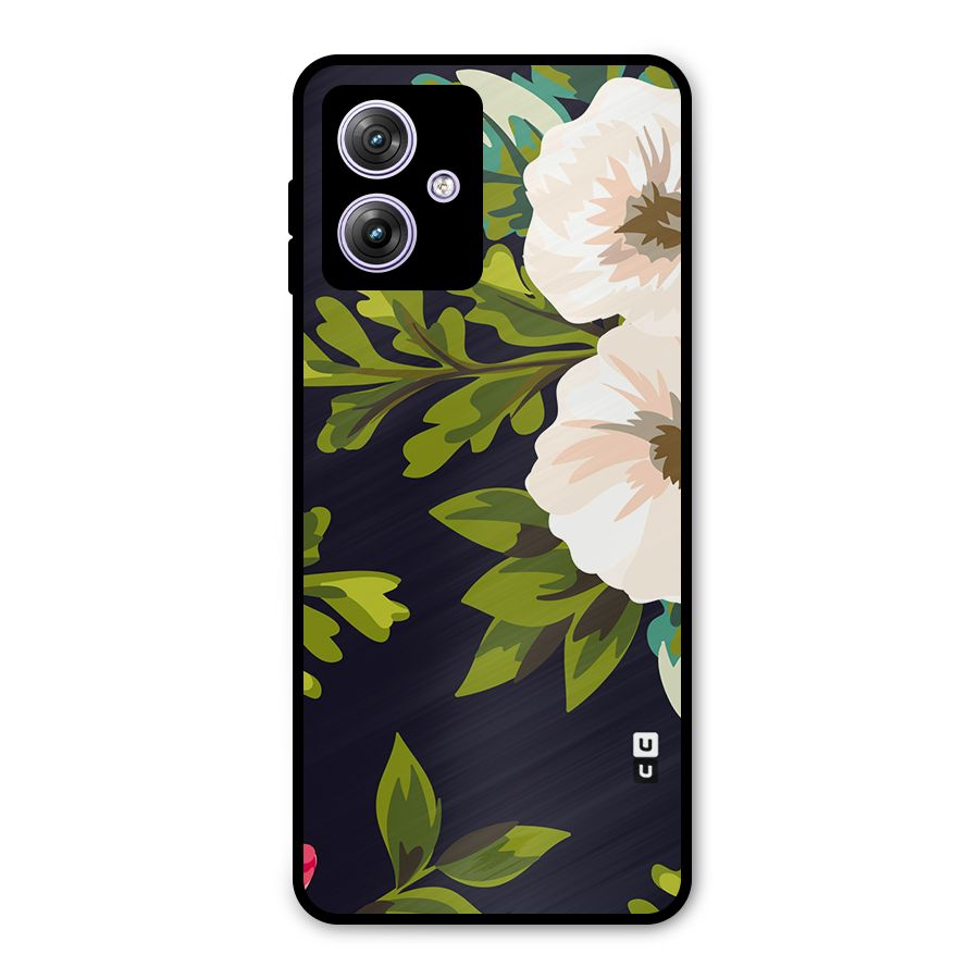 Floral Leaves Metal Back Case for Moto G64