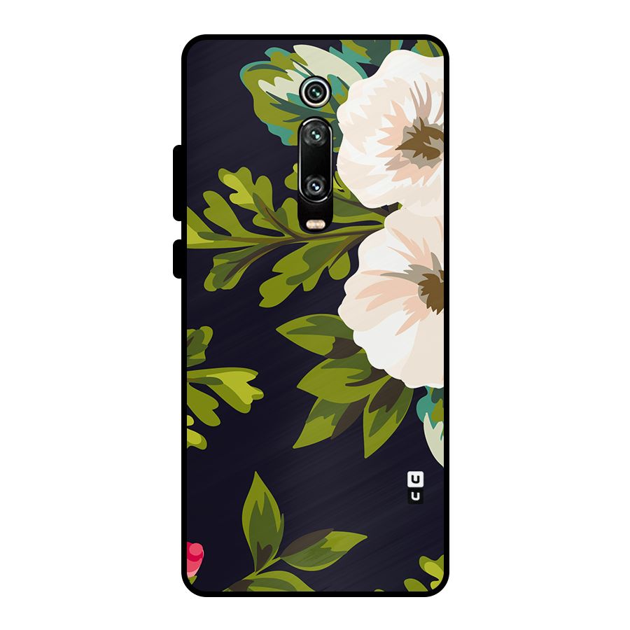 Floral Leaves Metal Back Case for Redmi K20