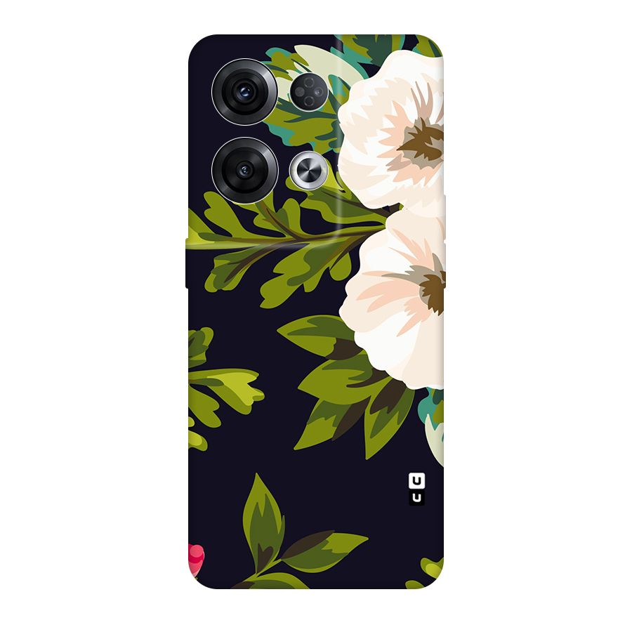 Floral Leaves Original Polycarbonate Back Case for Oppo Reno8 Pro 5G