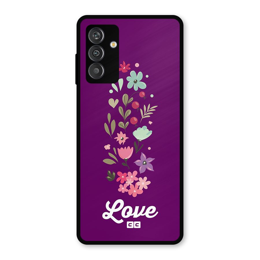 Floral Love Metal Back Case for Galaxy F13