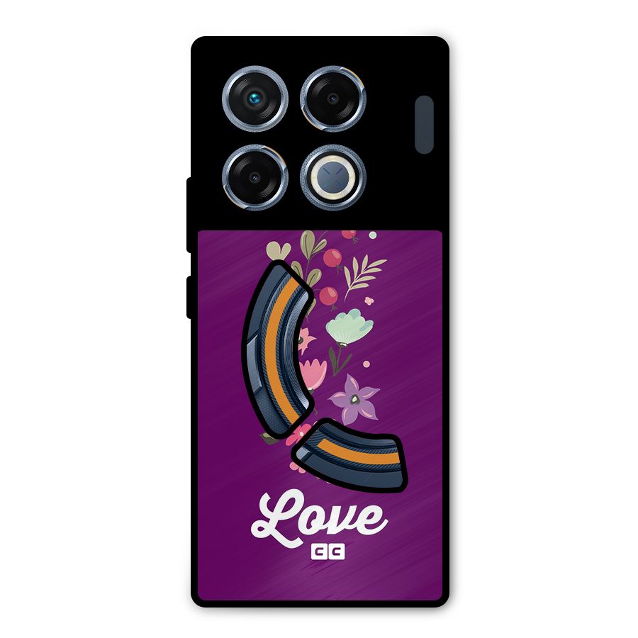 Floral Love Metal Back Case for Infinix GT 20 Pro