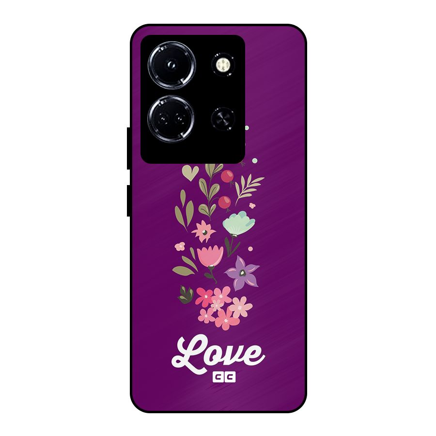 Floral Love Metal Back Case for Infinix Note 30 5G