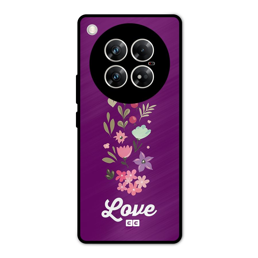 Floral Love Metal Back Case for Infinix Zero 40 5G