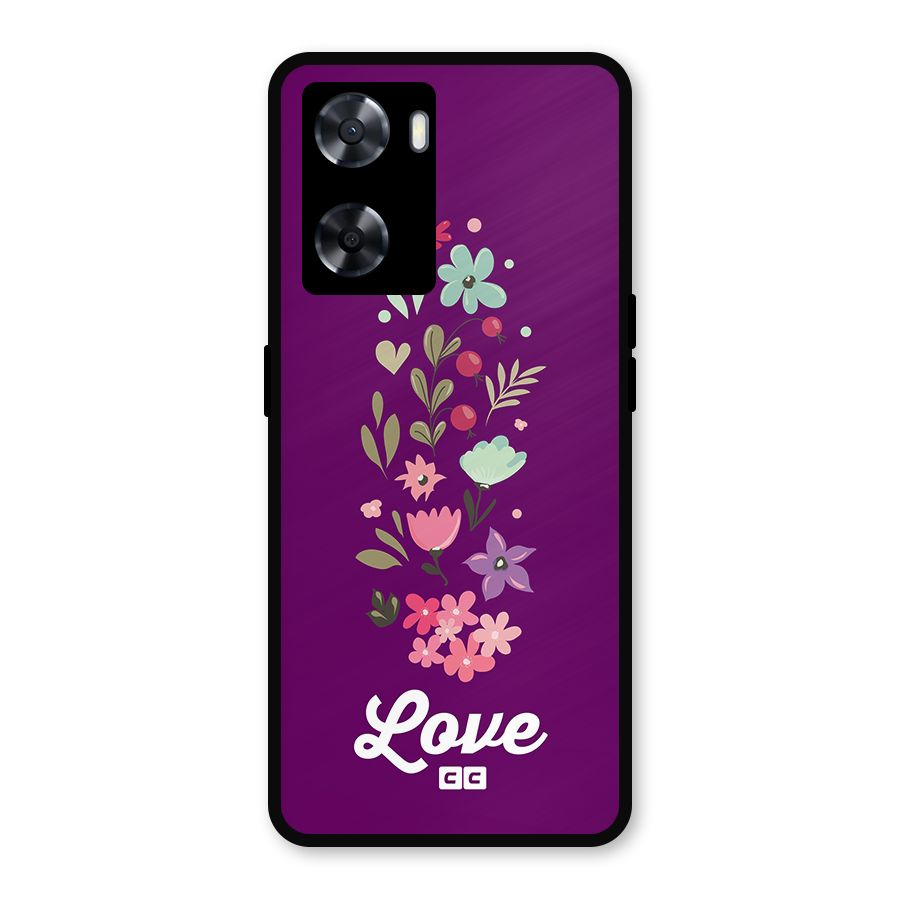 Floral Love Metal Back Case for OnePlus Nord N20 SE
