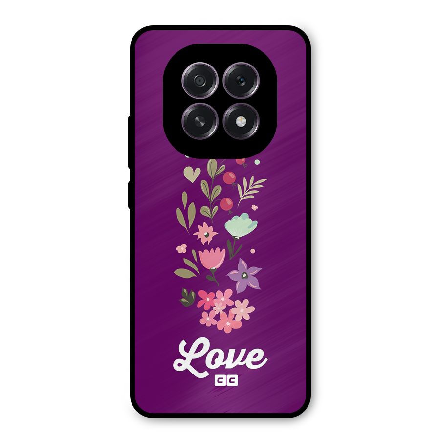 Floral Love Metal Back Case for Oppo F29