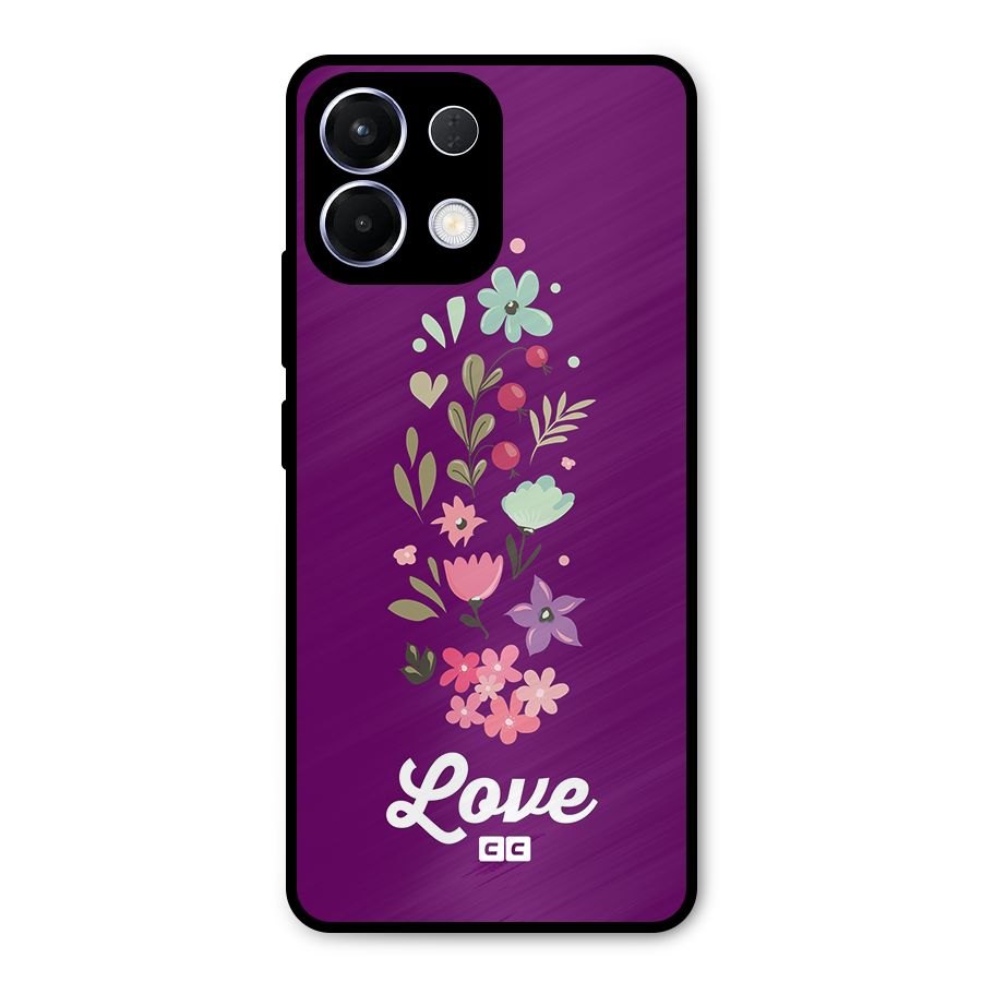 Floral Love Metal Back Case for Oppo K13