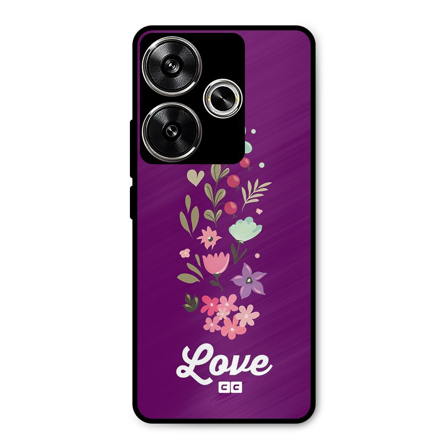 Floral Love Metal Back Case for Poco F6