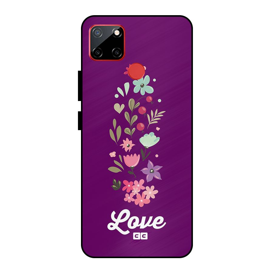 Floral Love Metal Back Case for Realme C12
