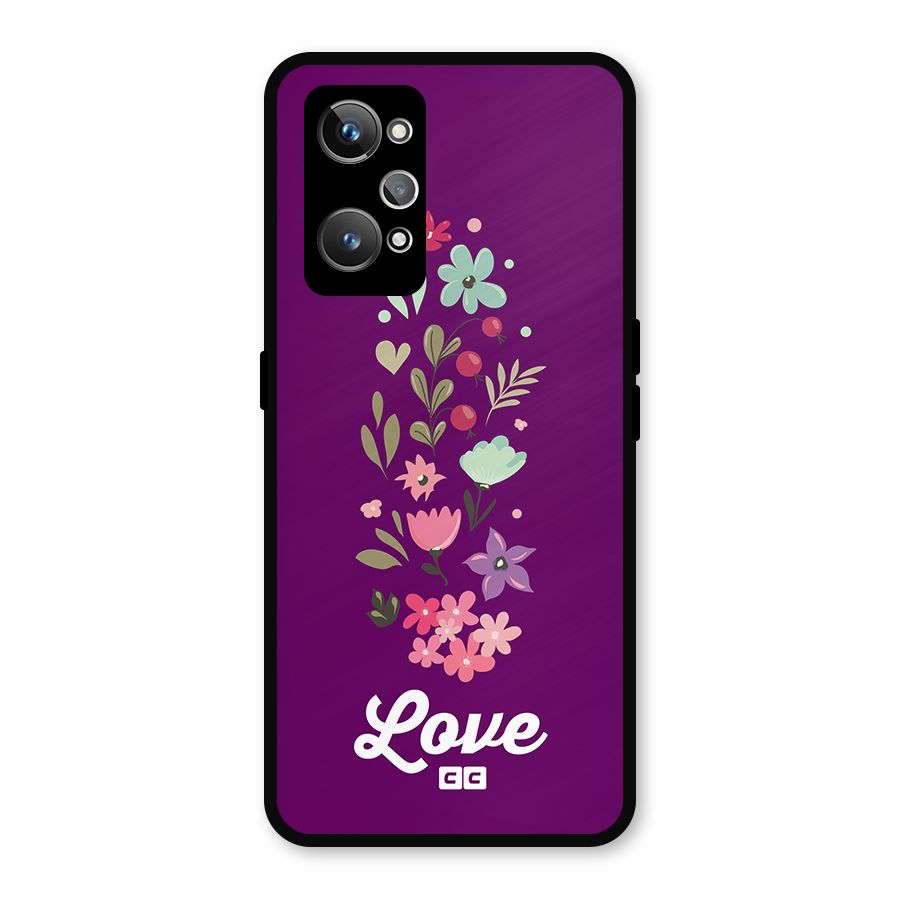 Floral Love Metal Back Case for Realme GT Neo 3T