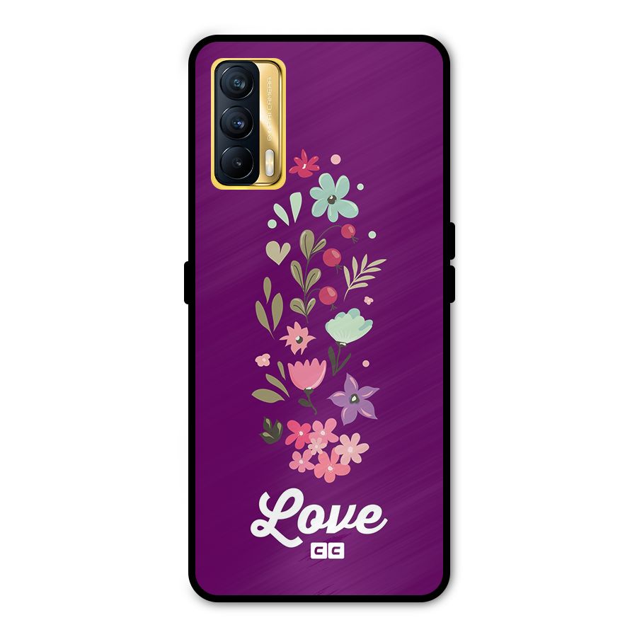 Floral Love Metal Back Case for Realme X7