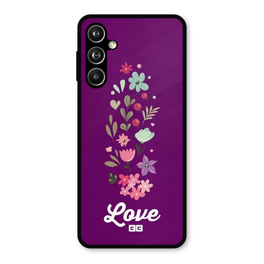 Floral Love Metal Back Case for Samsung Galaxy M54