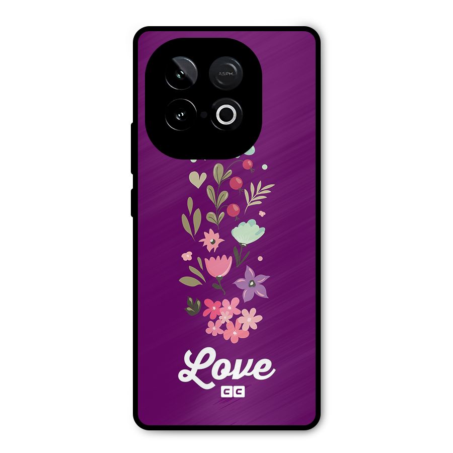 Floral Love Metal Back Case for iQOO Neo 10