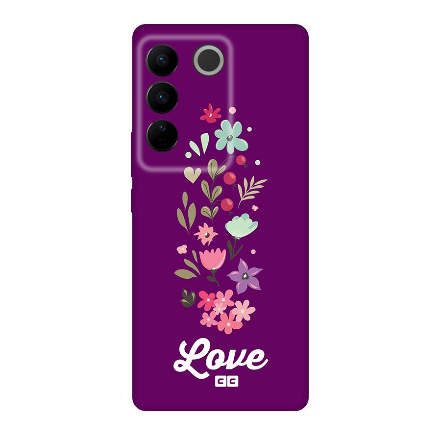 Floral Love Original Polycarbonate Back Case for Vivo V27