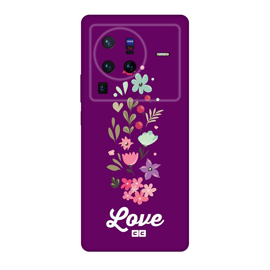 Floral Love Original Polycarbonate Back Case for Vivo X80