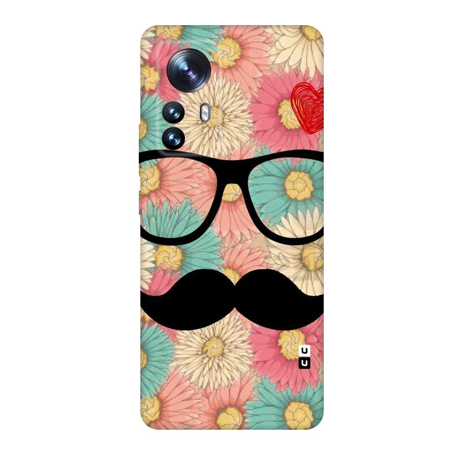 Floral Moustache Original Polycarbonate Back Case for Xiaomi 12 Pro