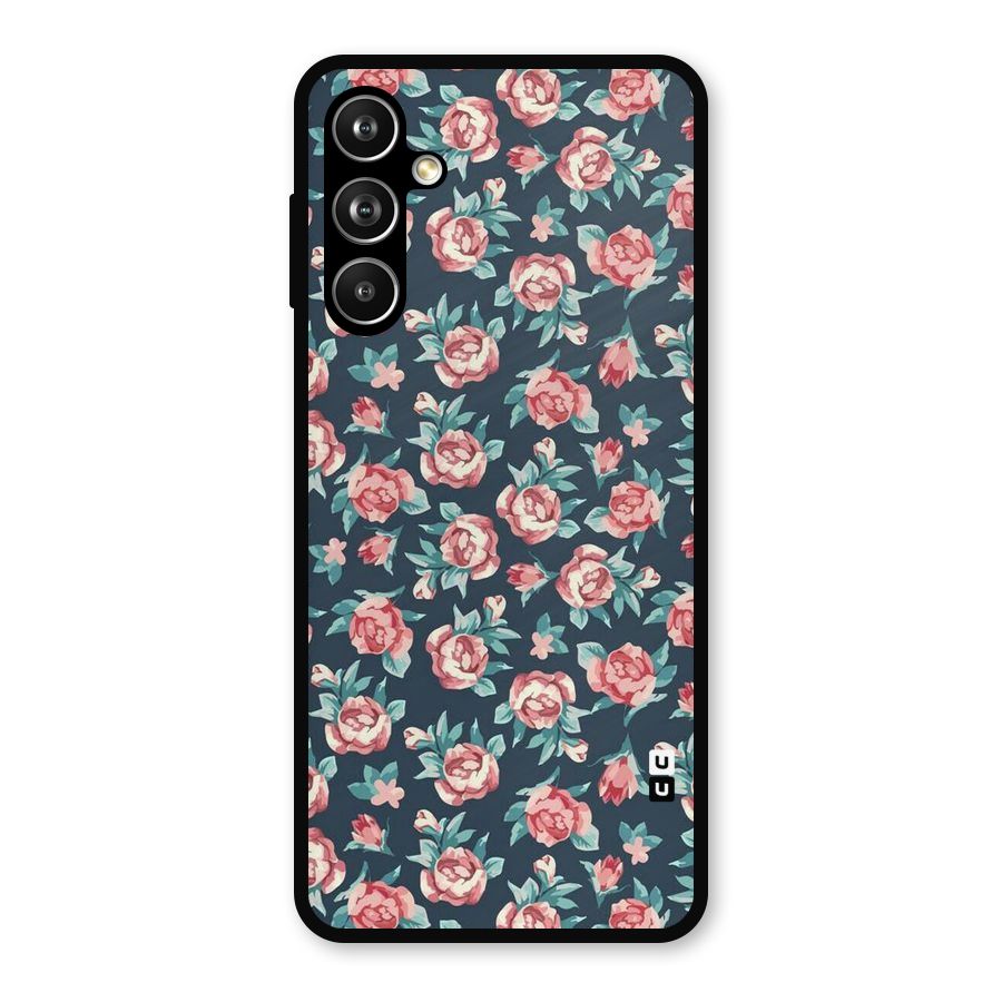 Floral Navy Bloom Metal Back Case for Samsung Galaxy M54