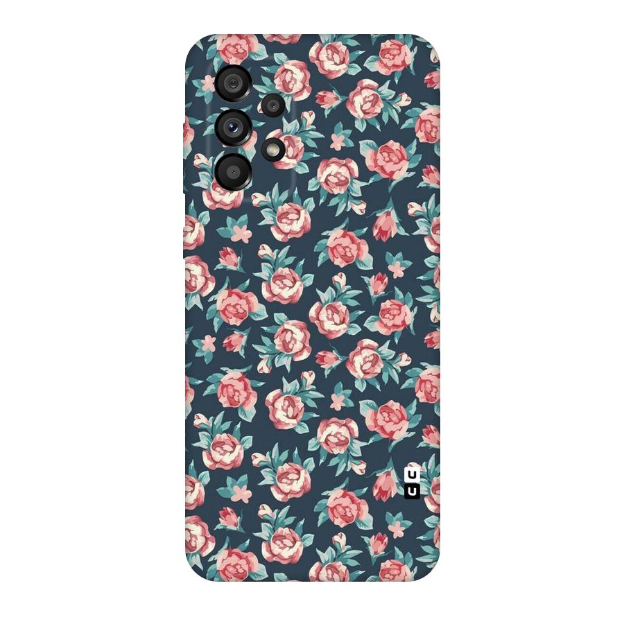 Floral Navy Bloom Original Polycarbonate Back Case for Galaxy A73 5G