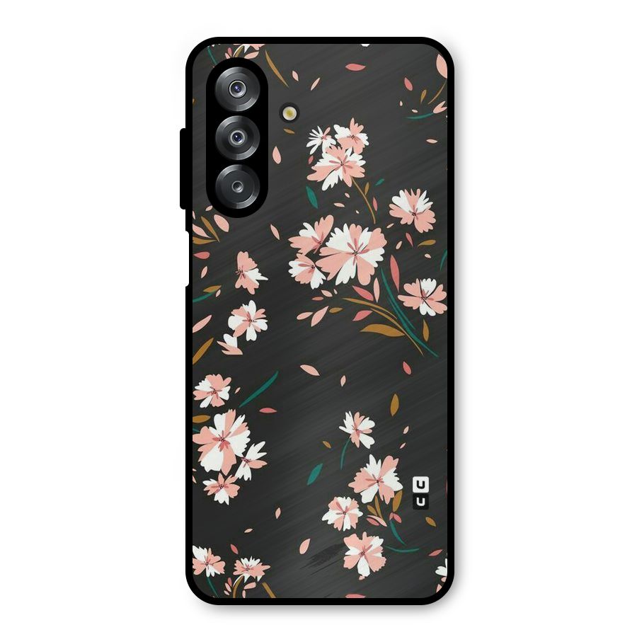 Floral Petals Peach Metal Back Case for Galaxy A26