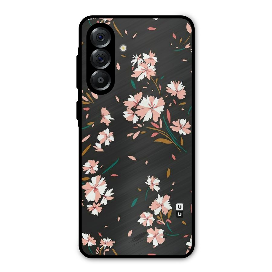Floral Petals Peach Metal Back Case for Galaxy A36