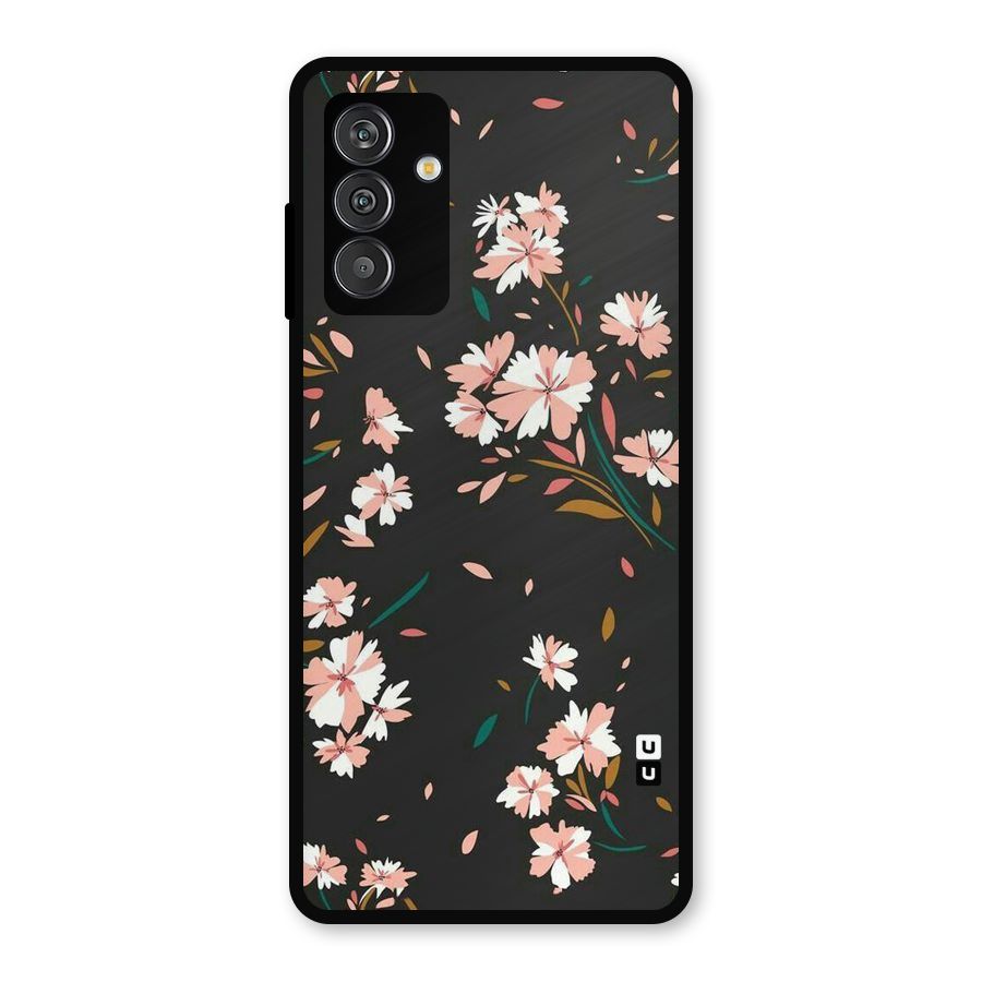 Floral Petals Peach Metal Back Case for Galaxy F13