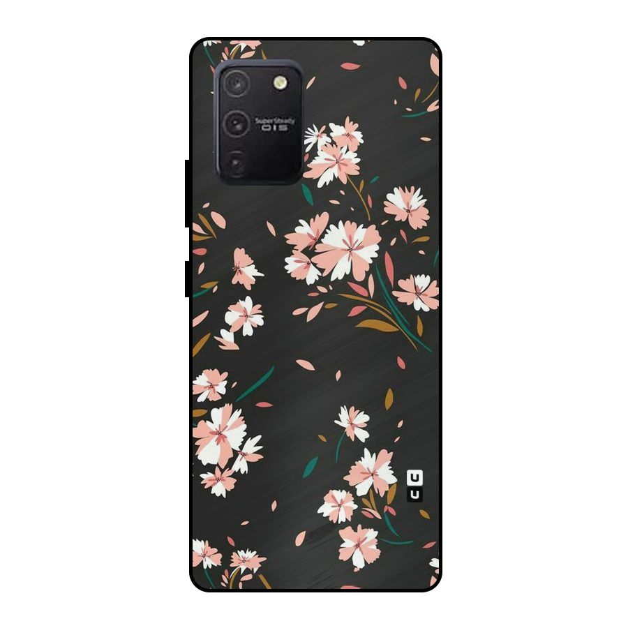 Floral Petals Peach Metal Back Case for Galaxy S10 Lite