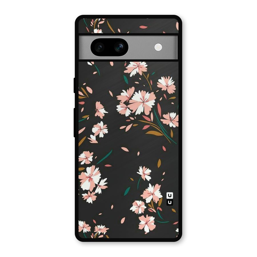 Floral Petals Peach Metal Back Case for Google Pixel 7a