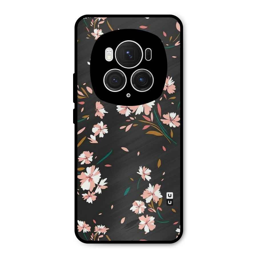 Floral Petals Peach Metal Back Case for Honor Magic6 Pro