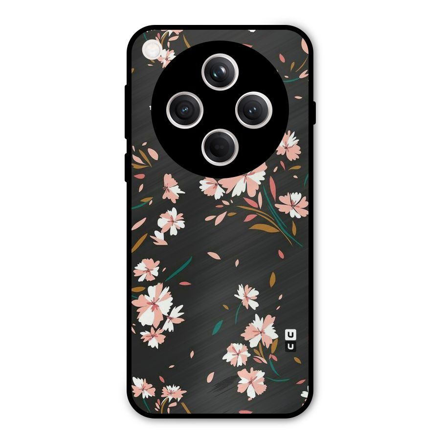 Floral Petals Peach Metal Back Case for Oppo Find X8