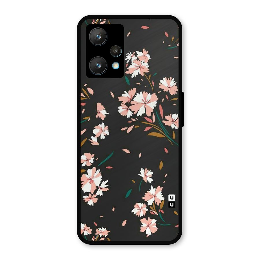 Floral Petals Peach Metal Back Case for Realme 9 Pro Plus 5G