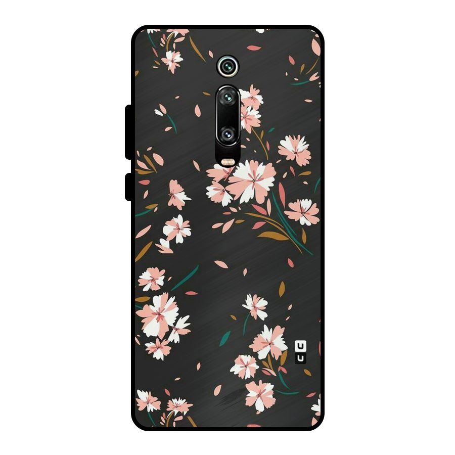Floral Petals Peach Metal Back Case for Redmi K20 Pro
