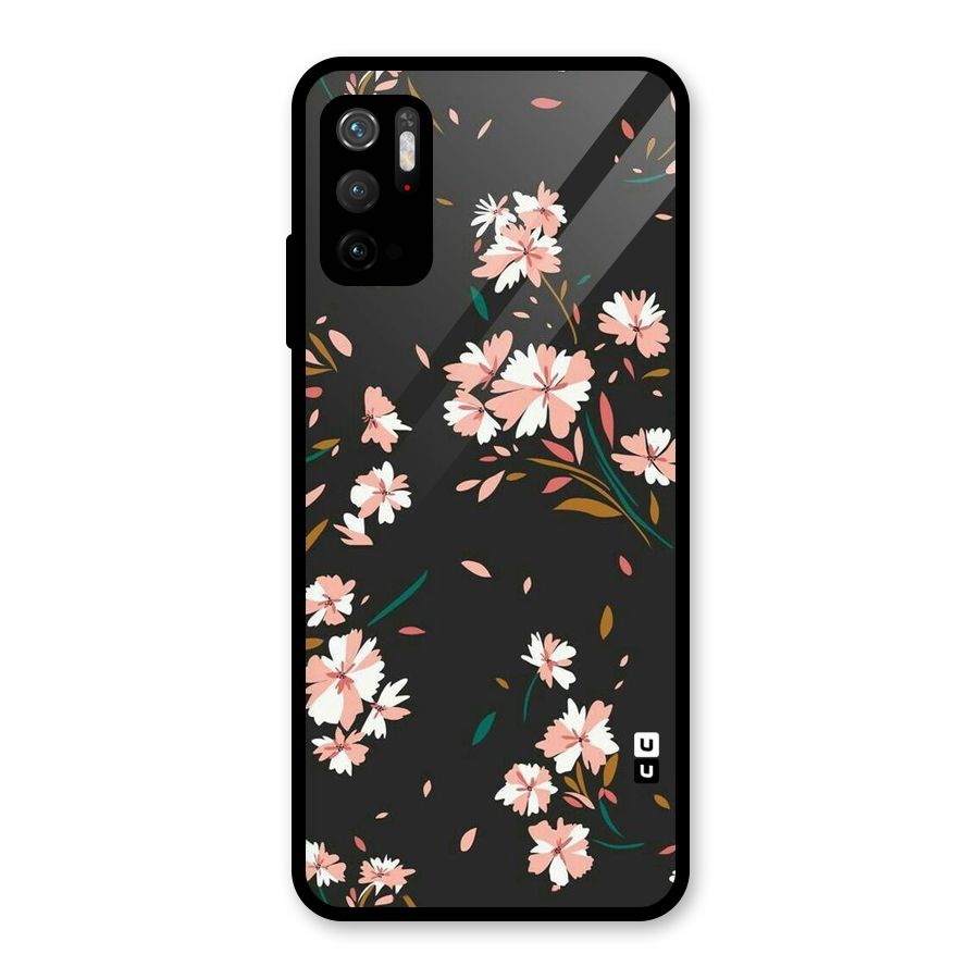 Floral Petals Peach Metal Back Case for Redmi Note 10T 5G