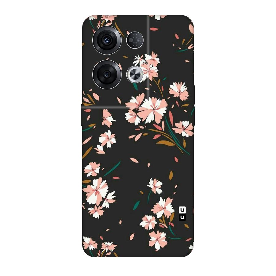 Floral Petals Peach Original Polycarbonate Back Case for Oppo Reno8 Pro 5G