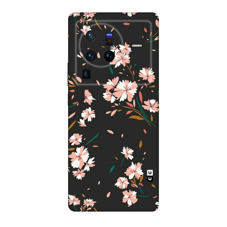 Floral Petals Peach Original Polycarbonate Back Case for Vivo X80