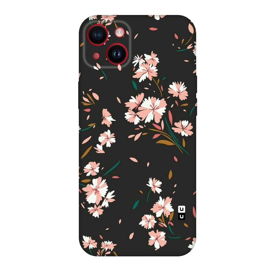 Floral Petals Peach Original Polycarbonate Back Case for iPhone 14 Plus
