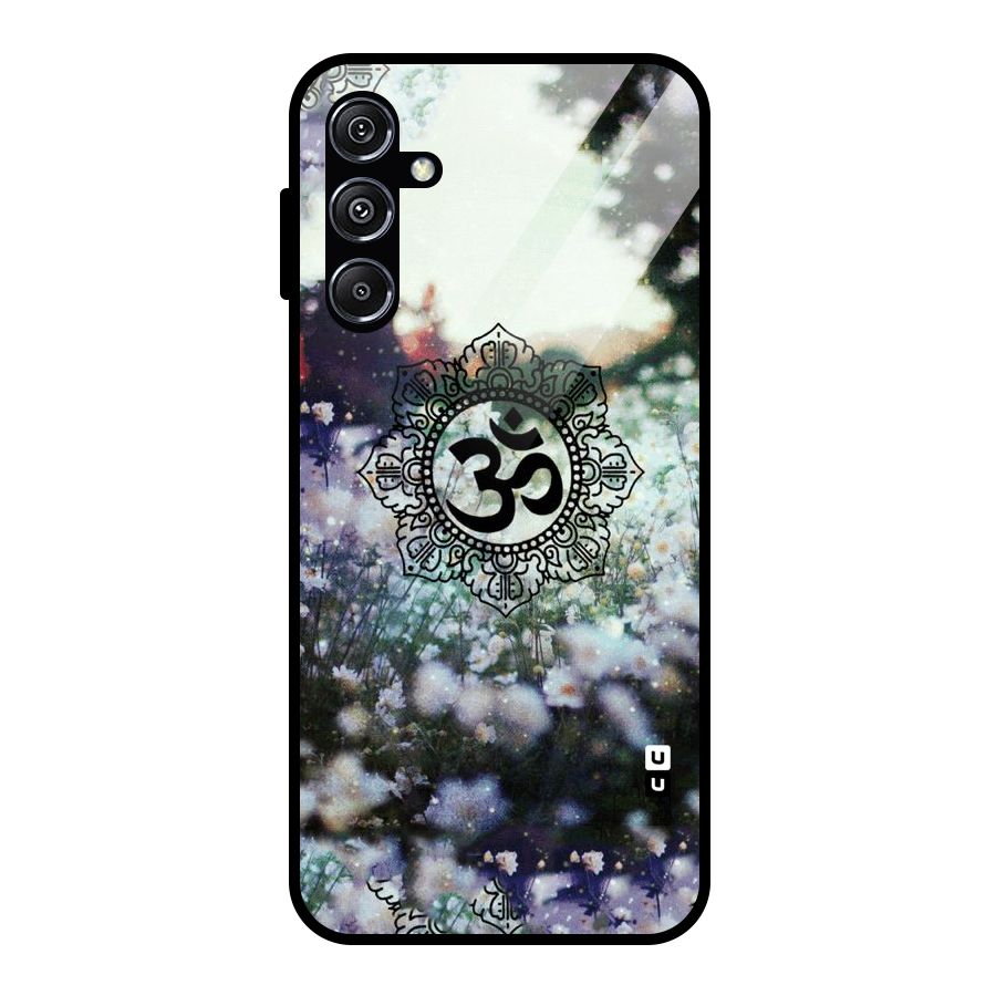 Floral Pray Glass Back Case for Galaxy M34 5G