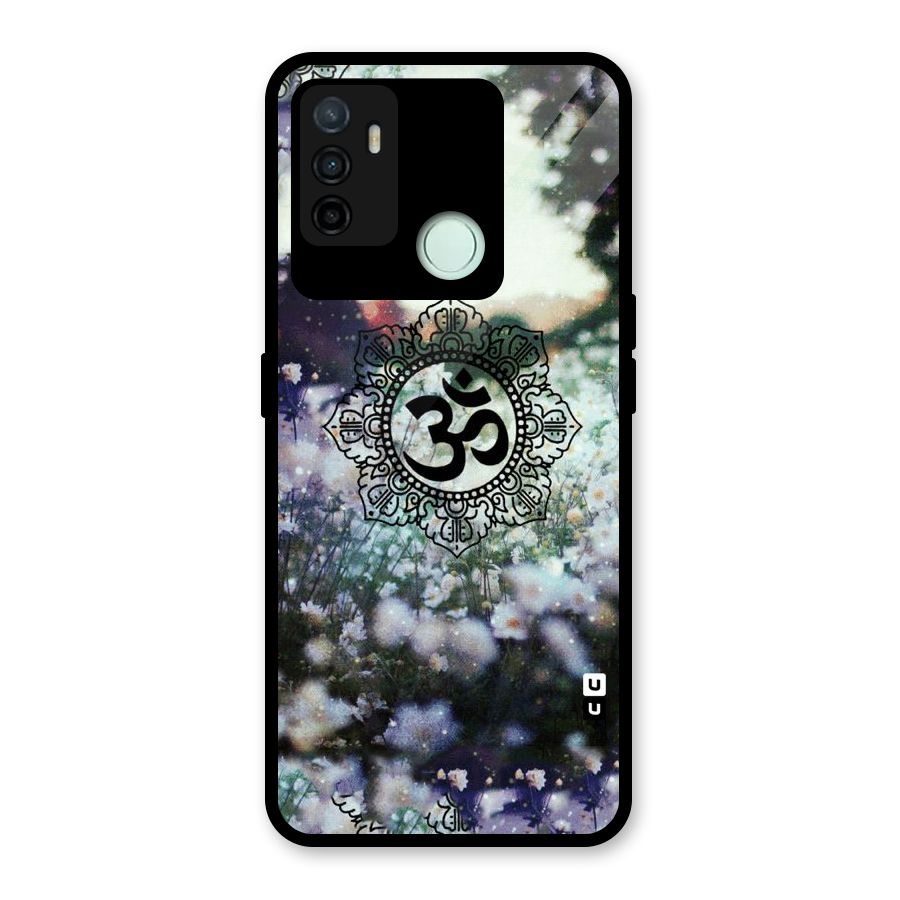 Floral Pray Glass Back Case for Oppo A53