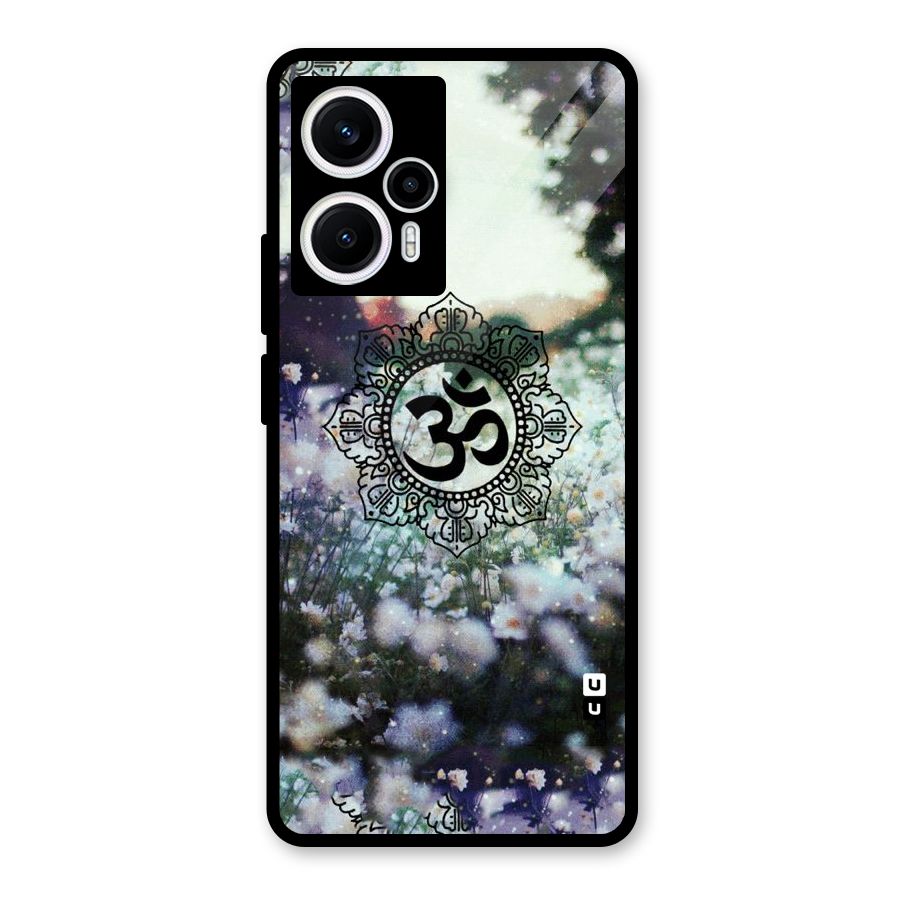 Floral Pray Glass Back Case for Poco F5
