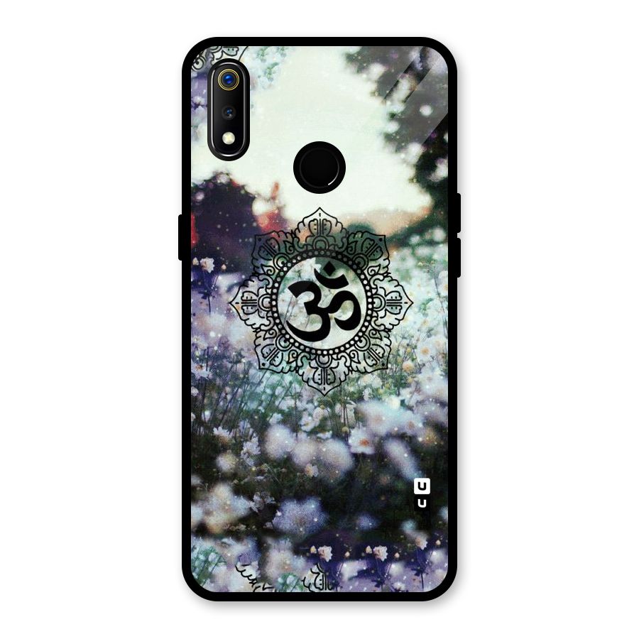 Floral Pray Glass Back Case for Realme 3i