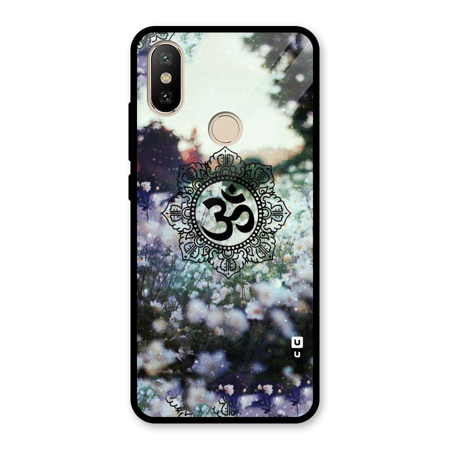 Floral Pray Glass Back Case for Redmi A2