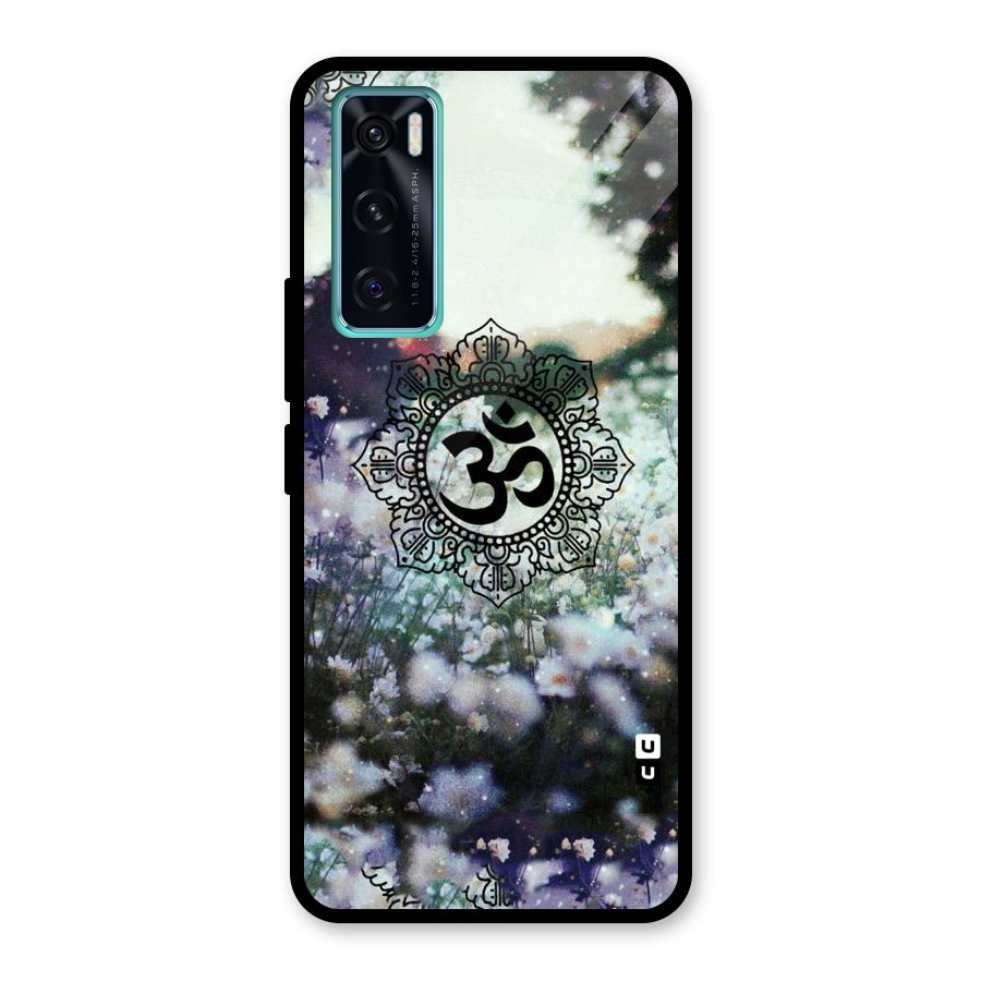 Floral Pray Glass Back Case for Vivo V20 SE