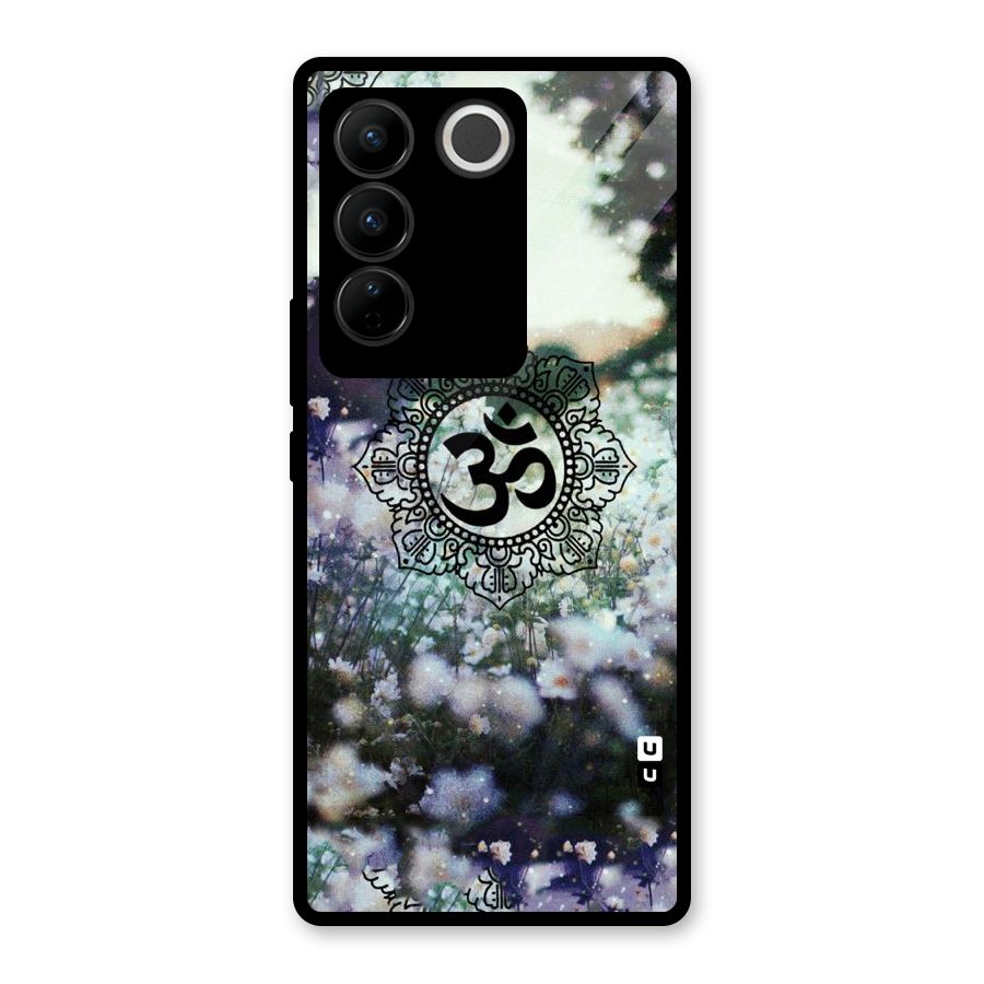 Floral Pray Glass Back Case for Vivo V27 Pro