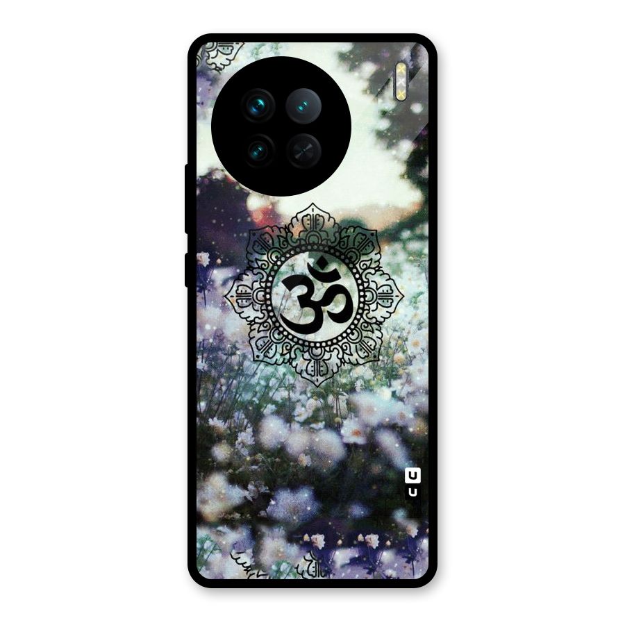 Floral Pray Glass Back Case for Vivo X90