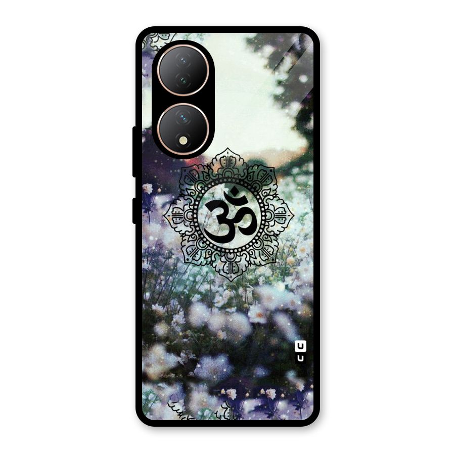 Floral Pray Glass Back Case for Vivo Y100A