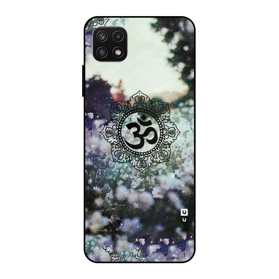 Floral Pray Metal Back Case for Galaxy A22 5G